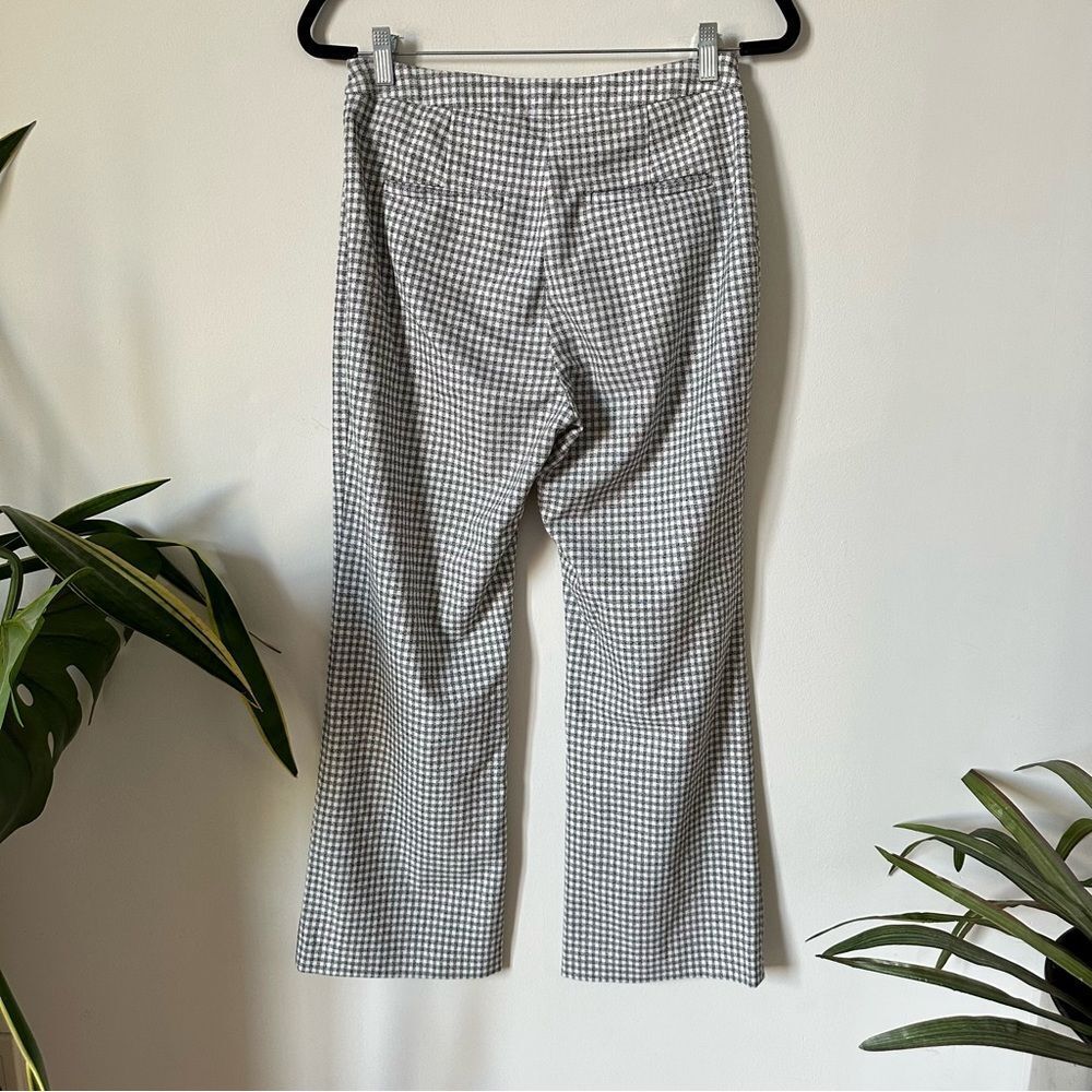 Wilfred Aritzia Gingham Kick Flare Pants High Rise Cropped Size Small - Picture 4 of 11